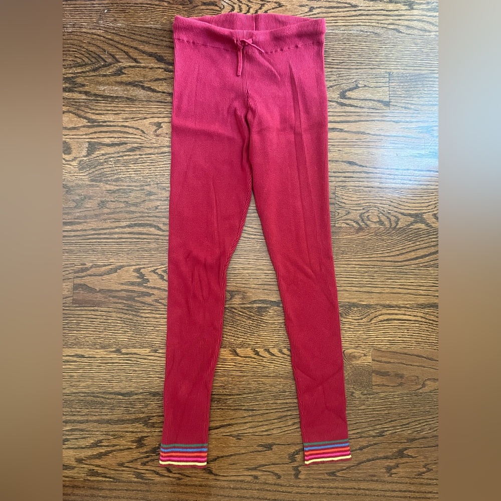 Rockets of Awesome Girls Maroon Leggings Pants Size 14 Years